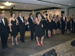 Arlington High Schools Jazzmine entertains at the Arlington-Smokey Point  Chamber of Commerce banquet auction Saturday