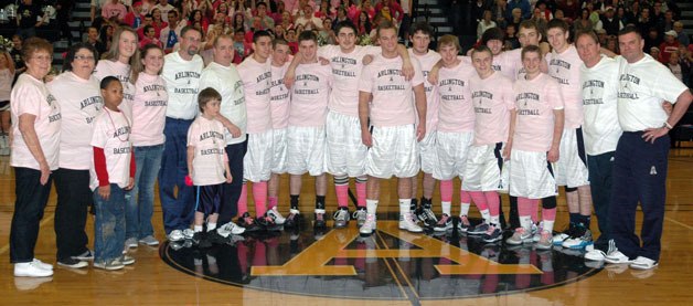 Arlington High School boys basketball players