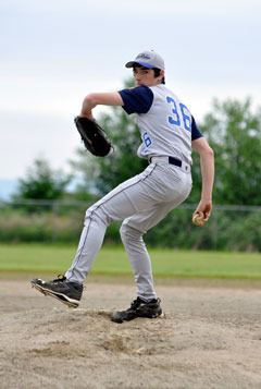 Stilly Valley Seniors All-Star pitcher Ryan Walker throws heat during practice