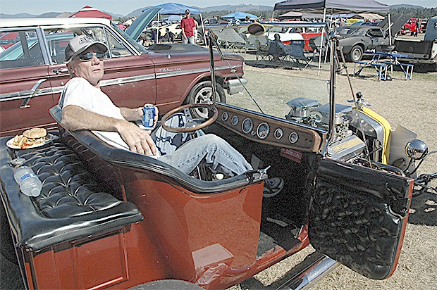 Everett's Steve Hecht chills out in his 1915 Ford T-Bucket.