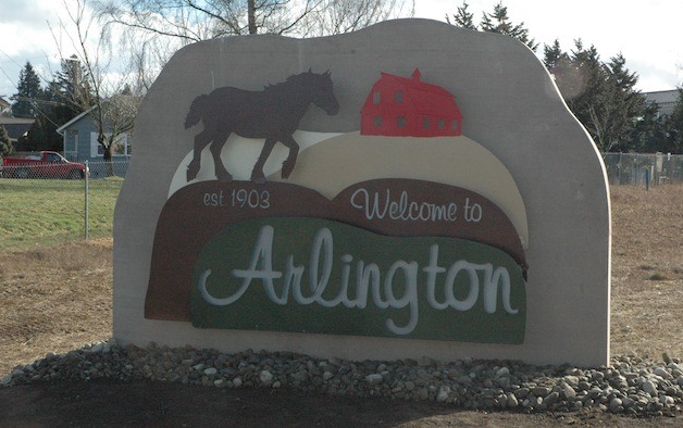 The gateway sign at the intersection of State Route 9 and Burke Street was the fifth and final one of the series to be installed.