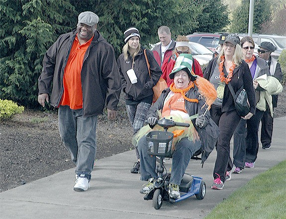 Walkers were smiling at the MS Walk that started at the Tulalip Amphitheater Saturday.