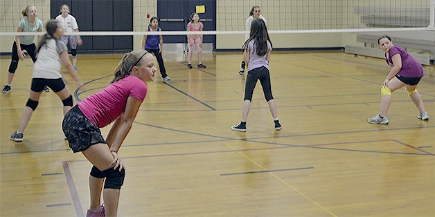 Youngsters who play volleyball at the Arlington Boys and Girls Club have to deal with poor lighting and overhanging basketball hoops. The remodeled facility would fix those issues.