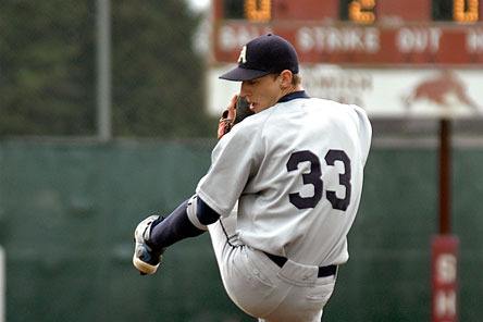 Arlington pitcher Carson Zednick pitches with nobody on in the third inning.