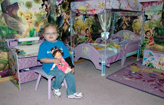 Lacey Ernst’s bedroom was redecorated with a Disney theme earlier this year by the Make-A-Wish Foundation.