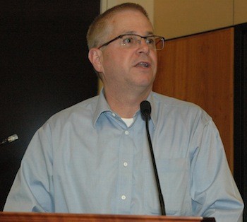 City Public Works Director Jim Kelly addresses the City Council Sept. 2 on its six-year Transportation Improvement Plan and one of its Transportation Benefit District projects.