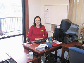 Carin Weier works 20 hours a week as assistant to the executive director Jennifer Shaw at the Arlington-Smokey Point Chamber of Commerce office.