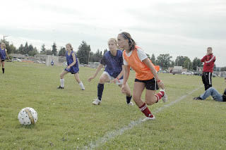 One of a handful of seniors on the M-P soccer team