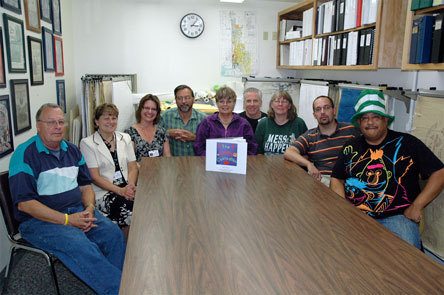 The Marysville Custodial Department Committee shows off "The Happy Custodian