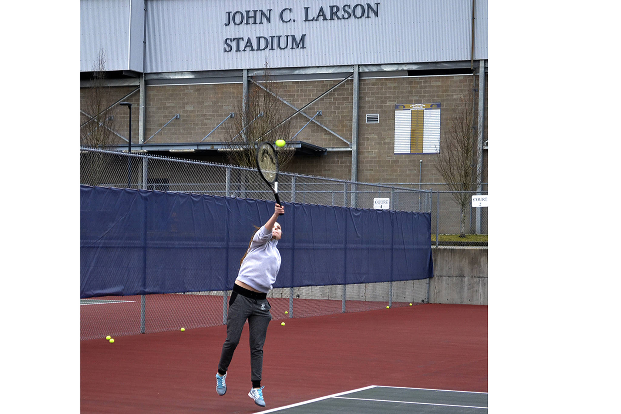 Arlington tennis doesn’t get outside much due to weather