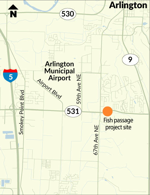 WSDOT fish passage project map